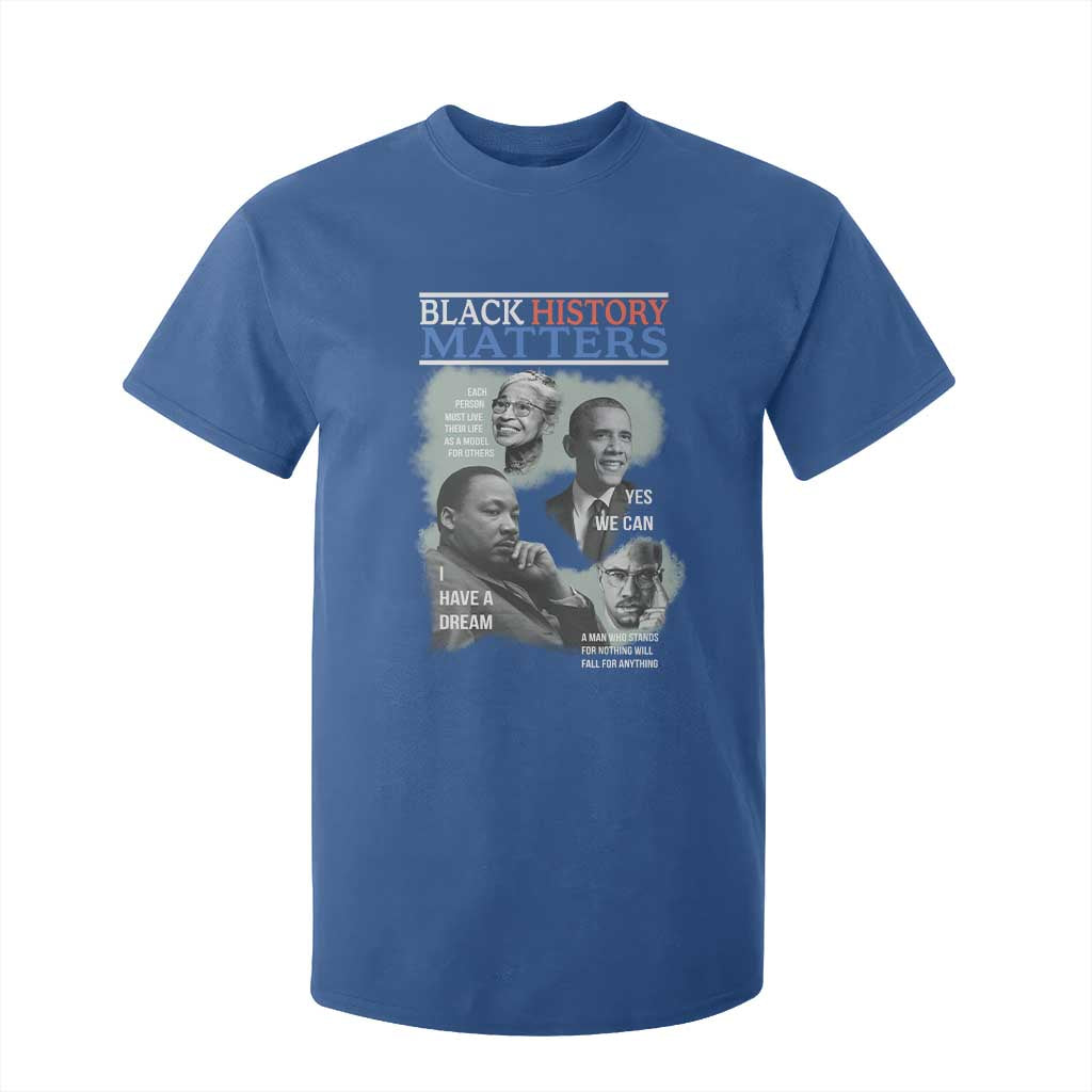 Black History Inspirational T Shirt For Kid MLK Malcolm X Obama Rosa Parks Tribute - African Pride
