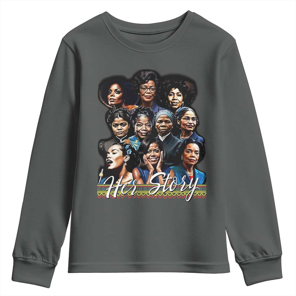 HerStory Legendary Black Women Youth Sweatshirt History and Empowerment - African Pride