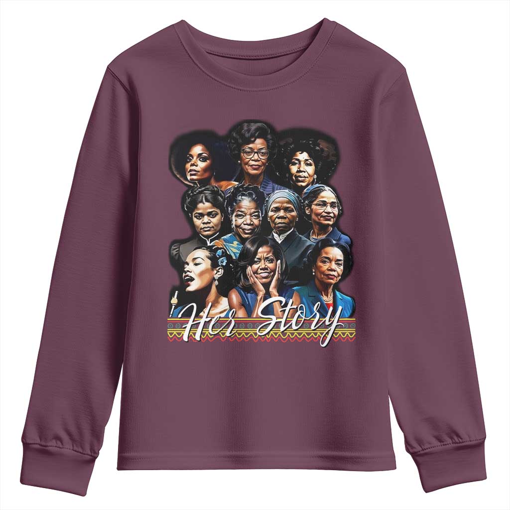 HerStory Legendary Black Women Youth Sweatshirt History and Empowerment - African Pride