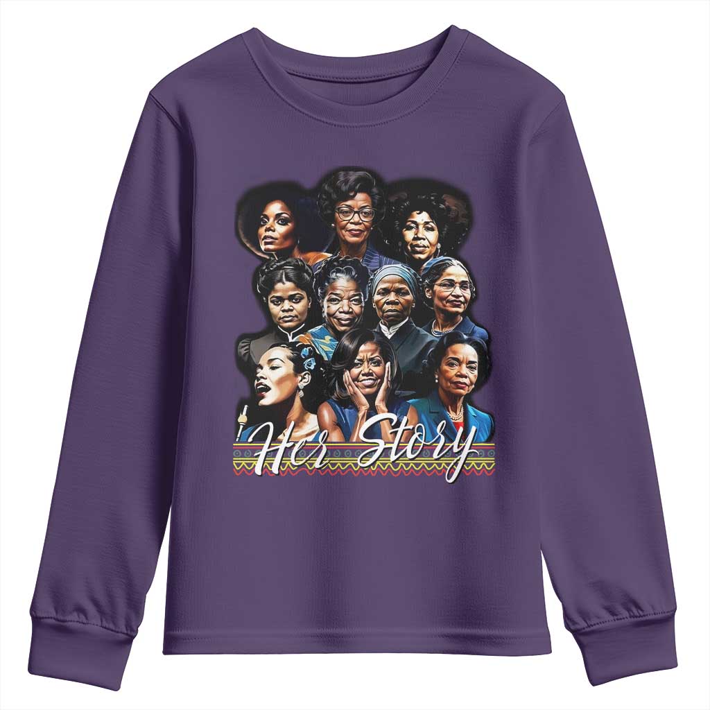 HerStory Legendary Black Women Youth Sweatshirt History and Empowerment - African Pride