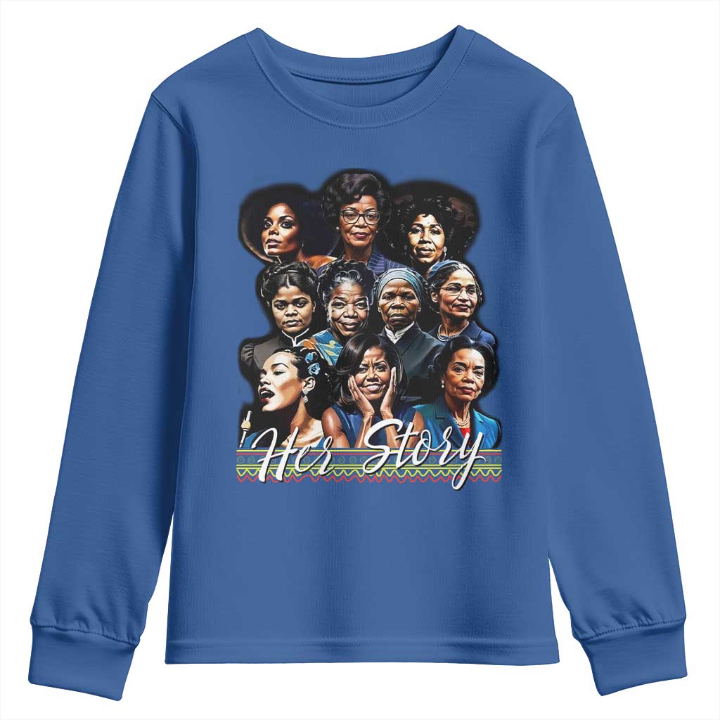 HerStory Legendary Black Women Youth Sweatshirt History and Empowerment - African Pride