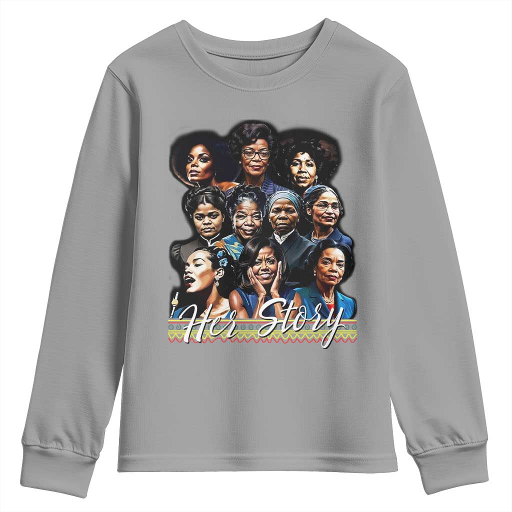HerStory Legendary Black Women Youth Sweatshirt History and Empowerment - African Pride