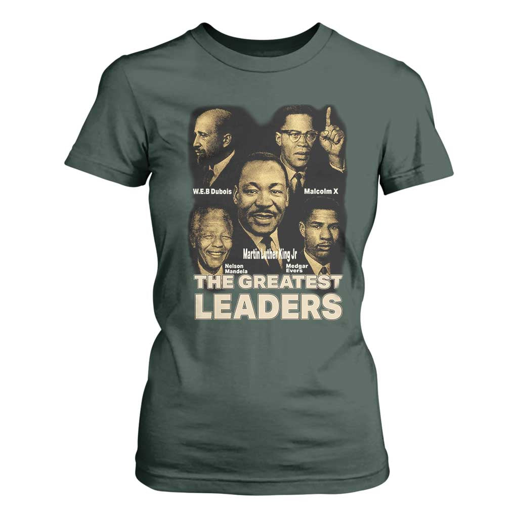 The Greatest Black Leaders Tribute T Shirt For Women Civil Rights Icons Legacy
