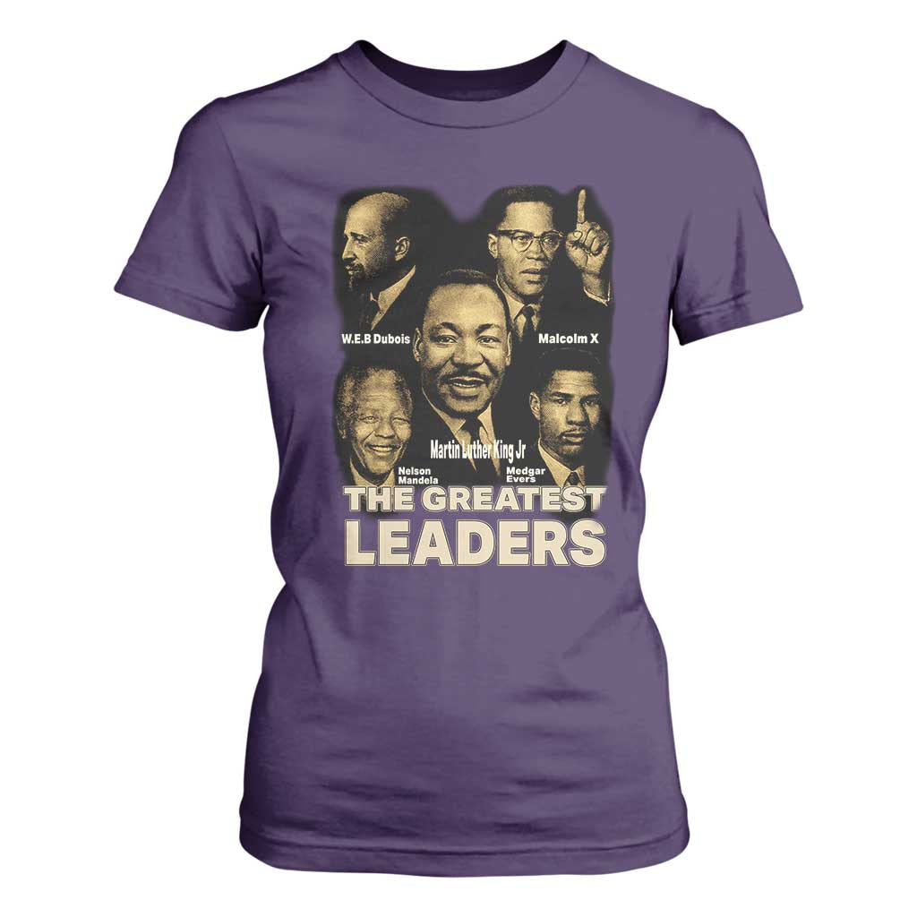 The Greatest Black Leaders Tribute T Shirt For Women Civil Rights Icons Legacy