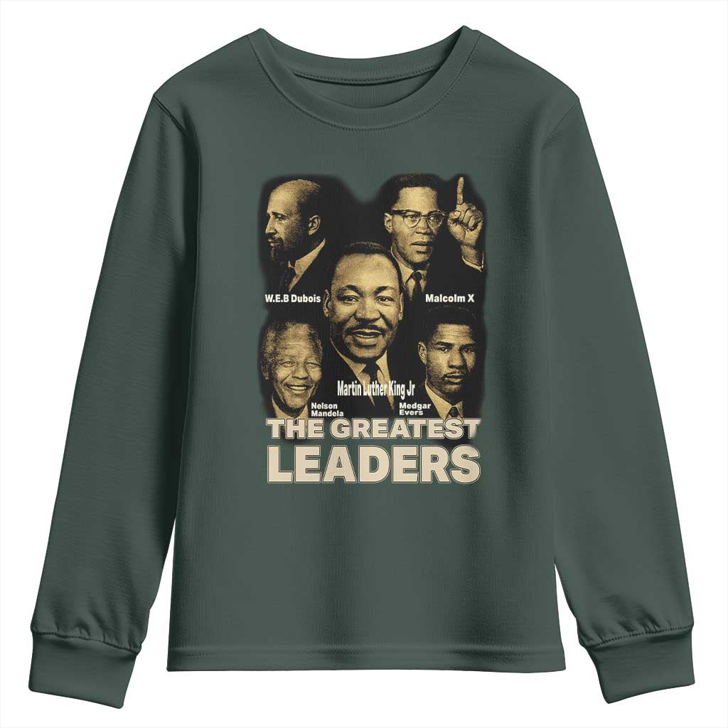 The Greatest Black Leaders Tribute Youth Sweatshirt Civil Rights Icons Legacy