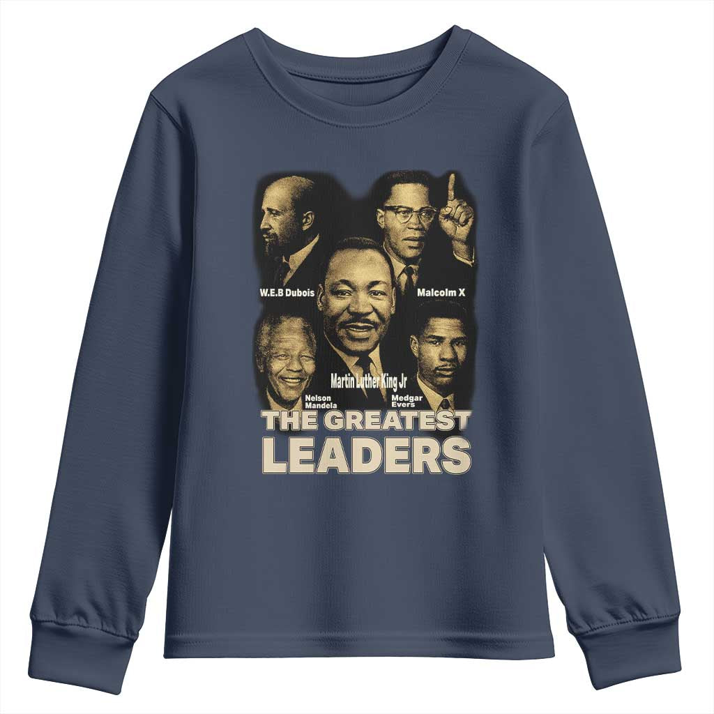 The Greatest Black Leaders Tribute Youth Sweatshirt Civil Rights Icons Legacy