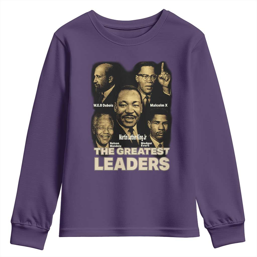 The Greatest Black Leaders Tribute Youth Sweatshirt Civil Rights Icons Legacy