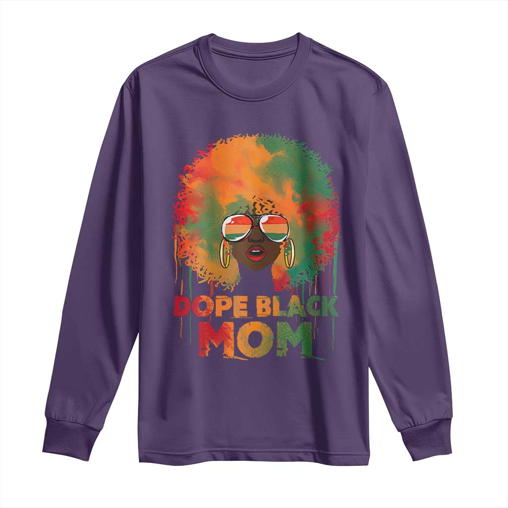 Dope Black Mom Long Sleeve Shirt Proud Afro Melanin Woman Mother's Day Gift
