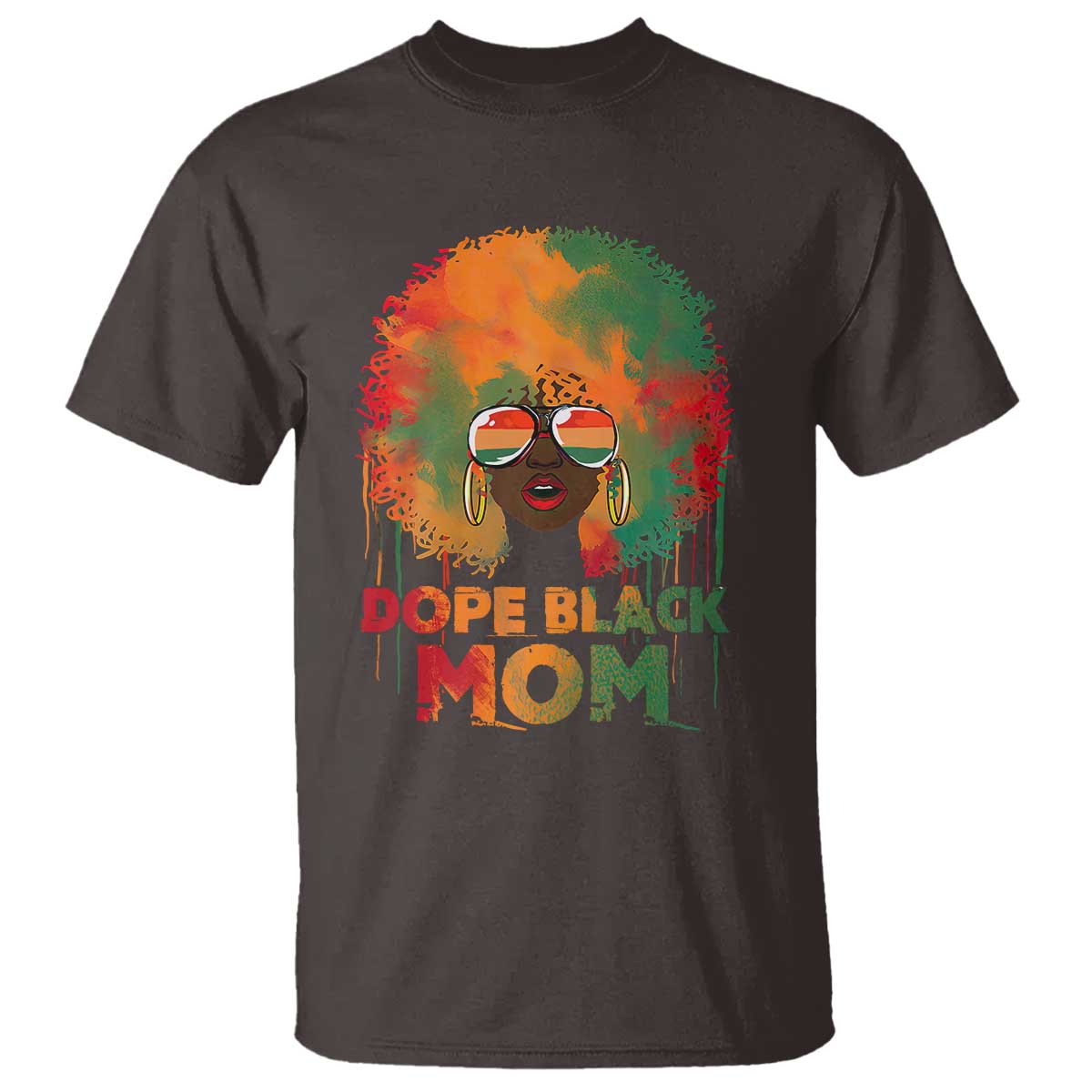 Dope Black Mom T Shirt Proud Afro Melanin Woman Mother's Day Gift
