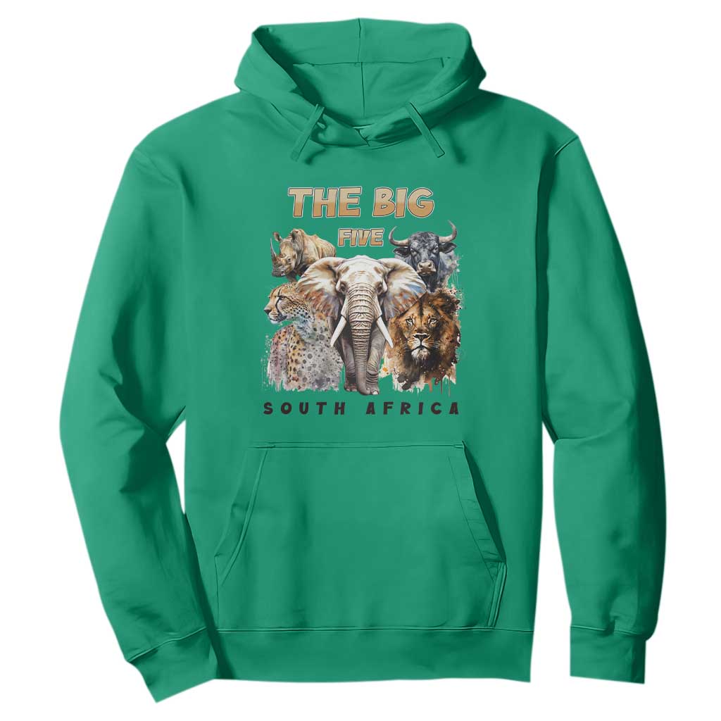 The Big Five South Africa Hoodie Elephant Lion Rhino Buffalo Leopard Animals Safari Wildlife