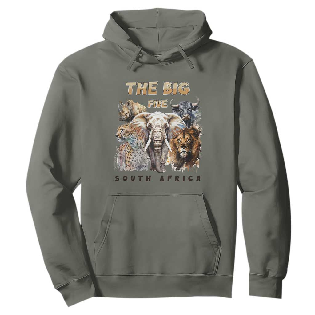 The Big Five South Africa Hoodie Elephant Lion Rhino Buffalo Leopard Animals Safari Wildlife