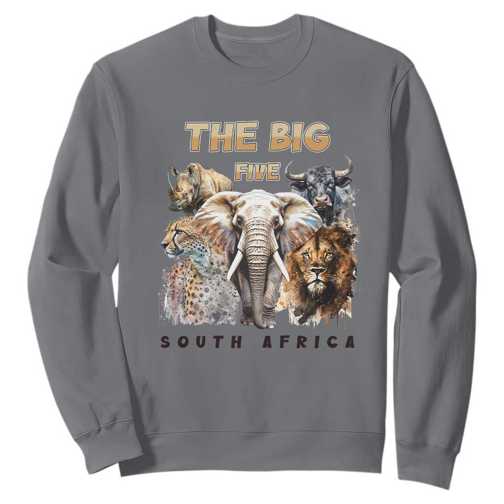 The Big Five South Africa Sweatshirt Elephant Lion Rhino Buffalo Leopard Animals Safari Wildlife