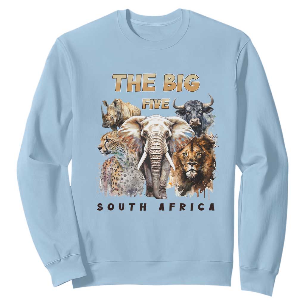 The Big Five South Africa Sweatshirt Elephant Lion Rhino Buffalo Leopard Animals Safari Wildlife