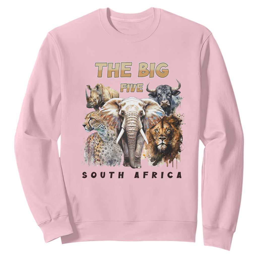 The Big Five South Africa Sweatshirt Elephant Lion Rhino Buffalo Leopard Animals Safari Wildlife