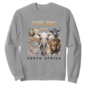 The Big Five South Africa Sweatshirt Elephant Lion Rhino Buffalo Leopard Animals Safari Wildlife