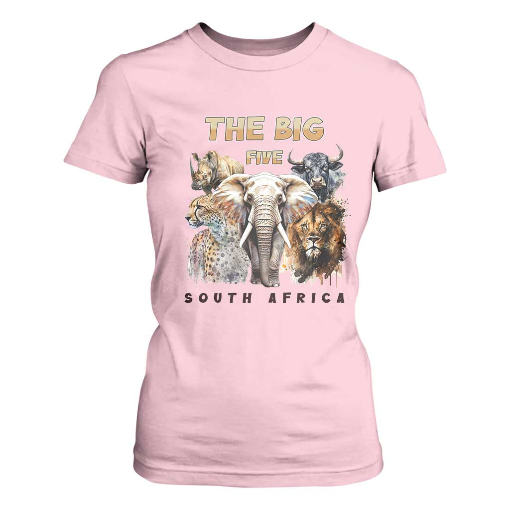 The Big Five South Africa T Shirt For Women Elephant Lion Rhino Buffalo Leopard Animals Safari Wildlife