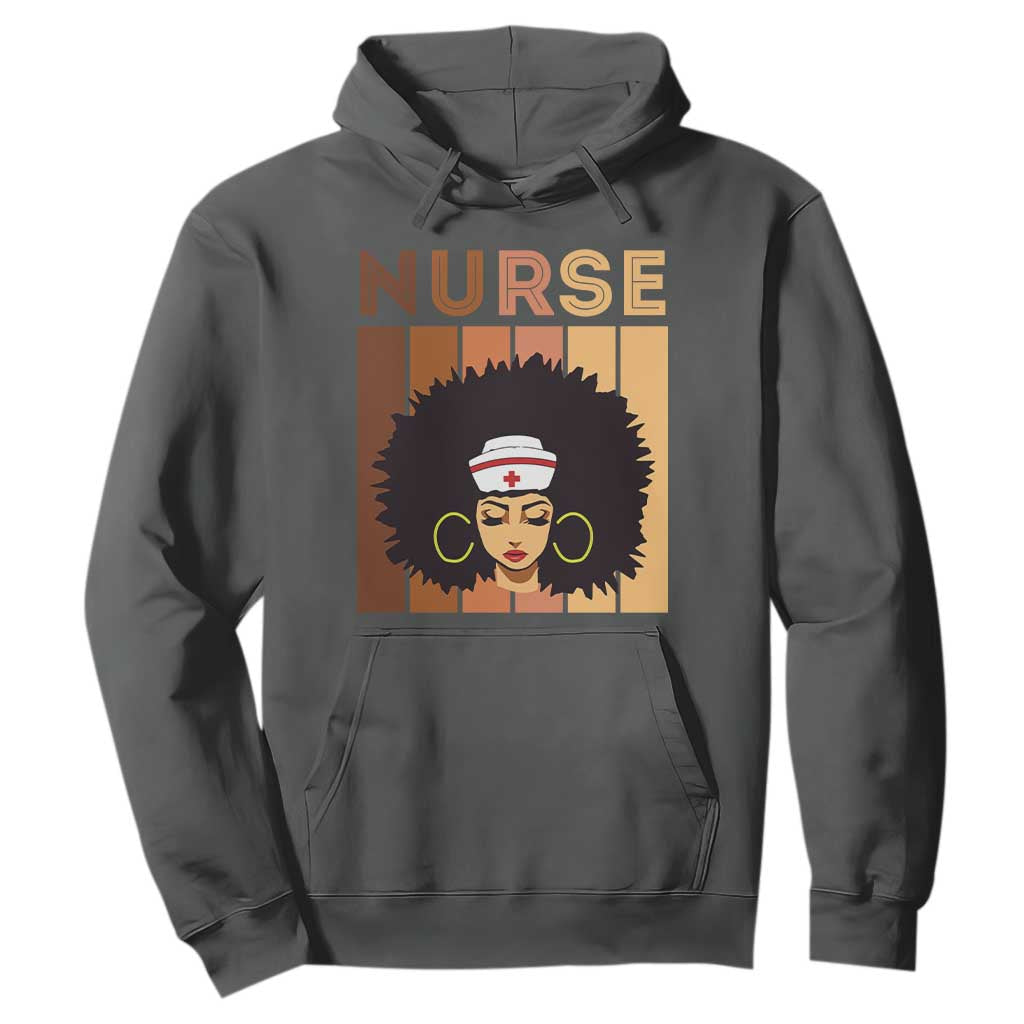 Black Nurse Hoodie Magic Afro Melanin RN Woman