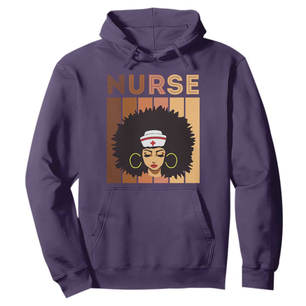 Black Nurse Hoodie Magic Afro Melanin RN Woman