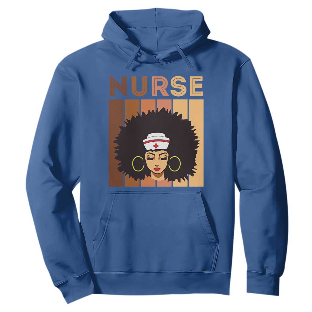 Black Nurse Hoodie Magic Afro Melanin RN Woman