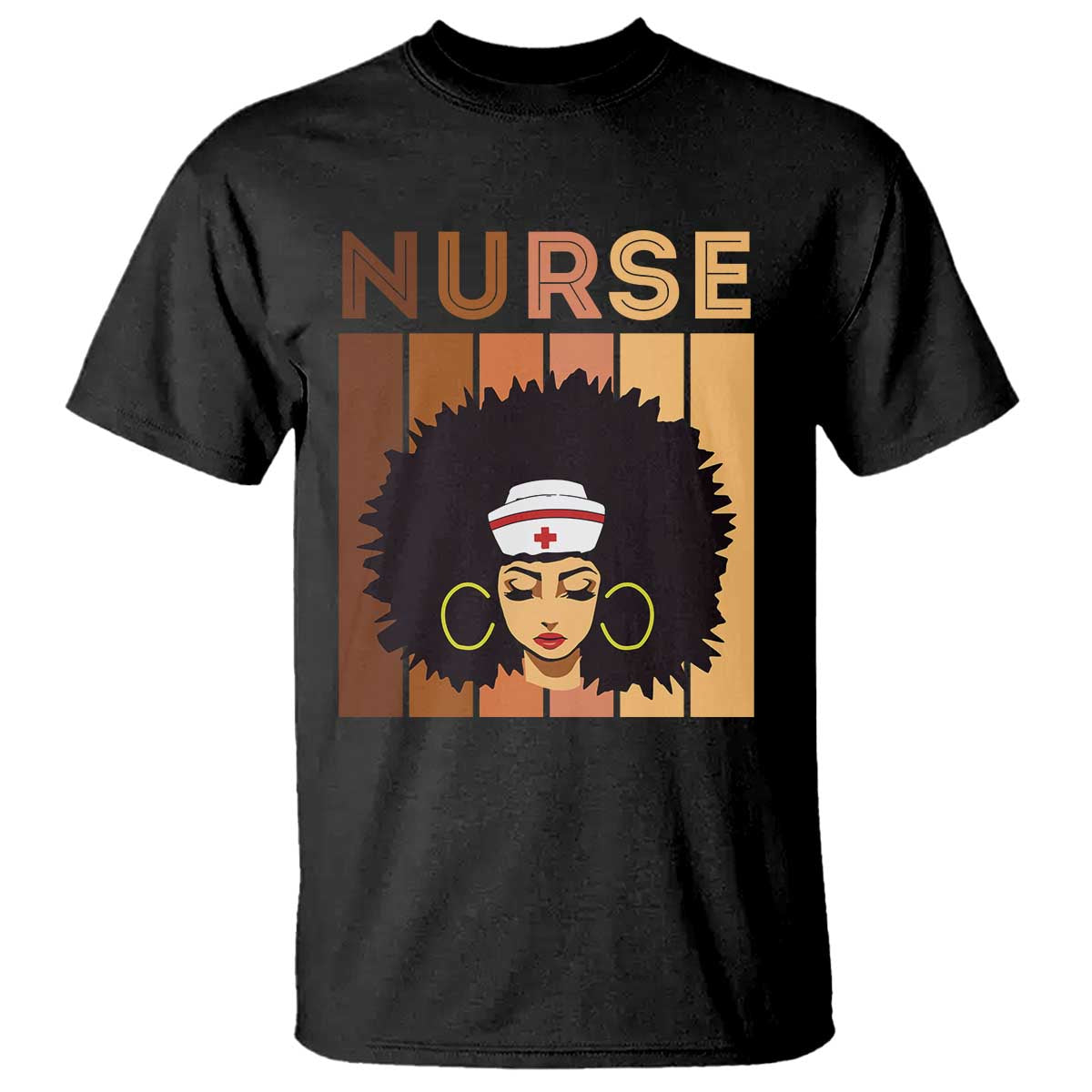 Black Nurse T Shirt Magic Afro Melanin RN Woman