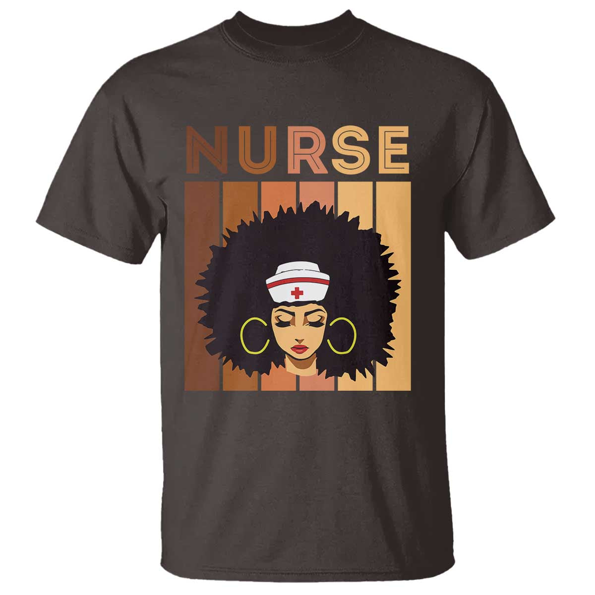Black Nurse T Shirt Magic Afro Melanin RN Woman