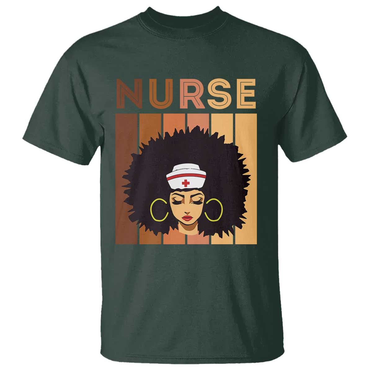 Black Nurse T Shirt Magic Afro Melanin RN Woman