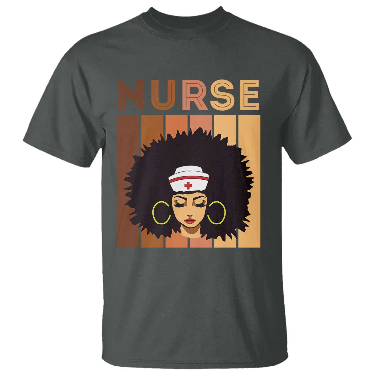 Black Nurse T Shirt Magic Afro Melanin RN Woman