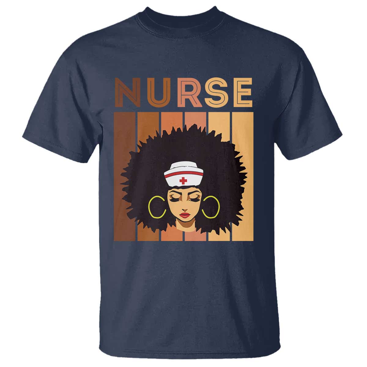 Black Nurse T Shirt Magic Afro Melanin RN Woman