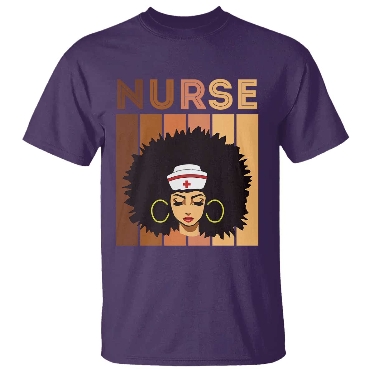 Black Nurse T Shirt Magic Afro Melanin RN Woman