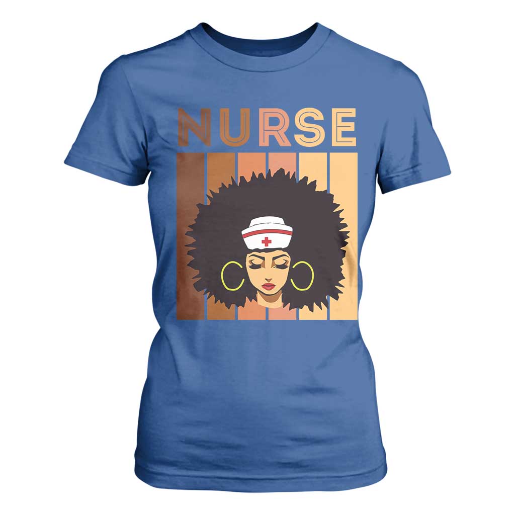 Black Nurse T Shirt For Women Magic Afro Melanin RN Woman