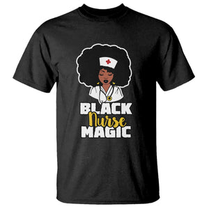 Black Nurse Magic T Shirt Afro Melanin RN Nursing Woman
