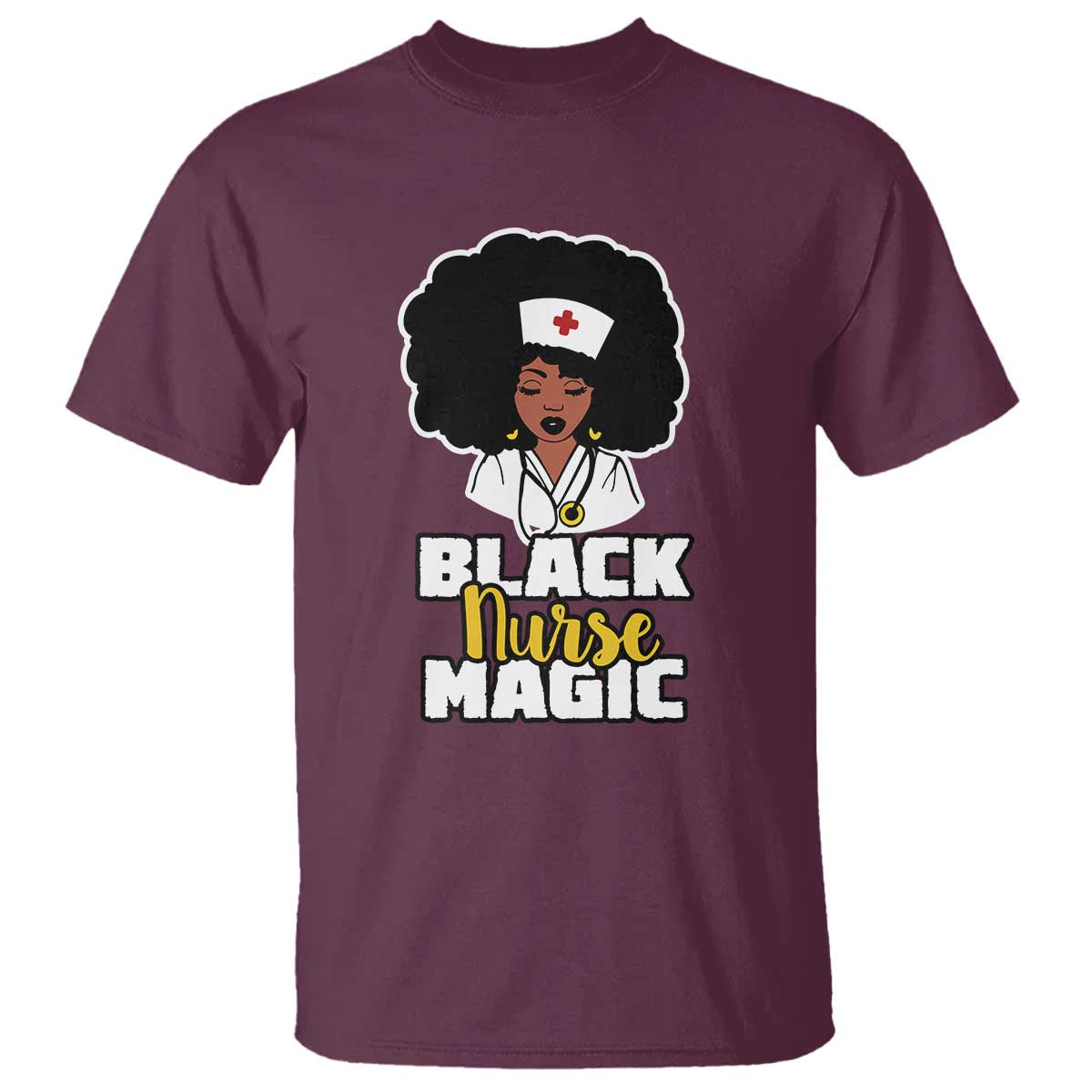 Black Nurse Magic T Shirt Afro Melanin RN Nursing Woman