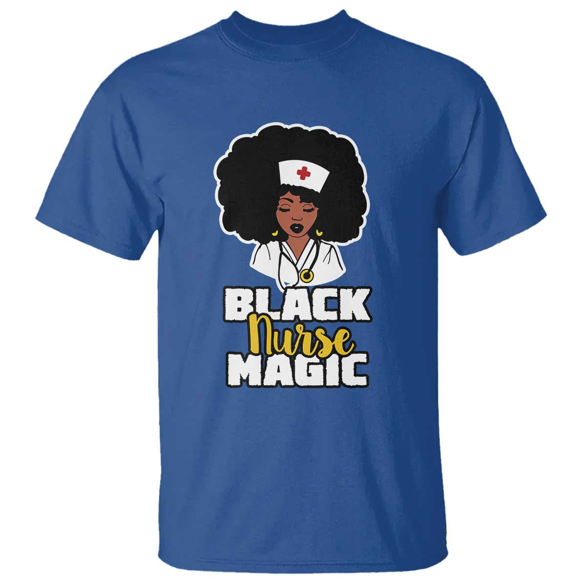 Black Nurse Magic T Shirt Afro Melanin RN Nursing Woman
