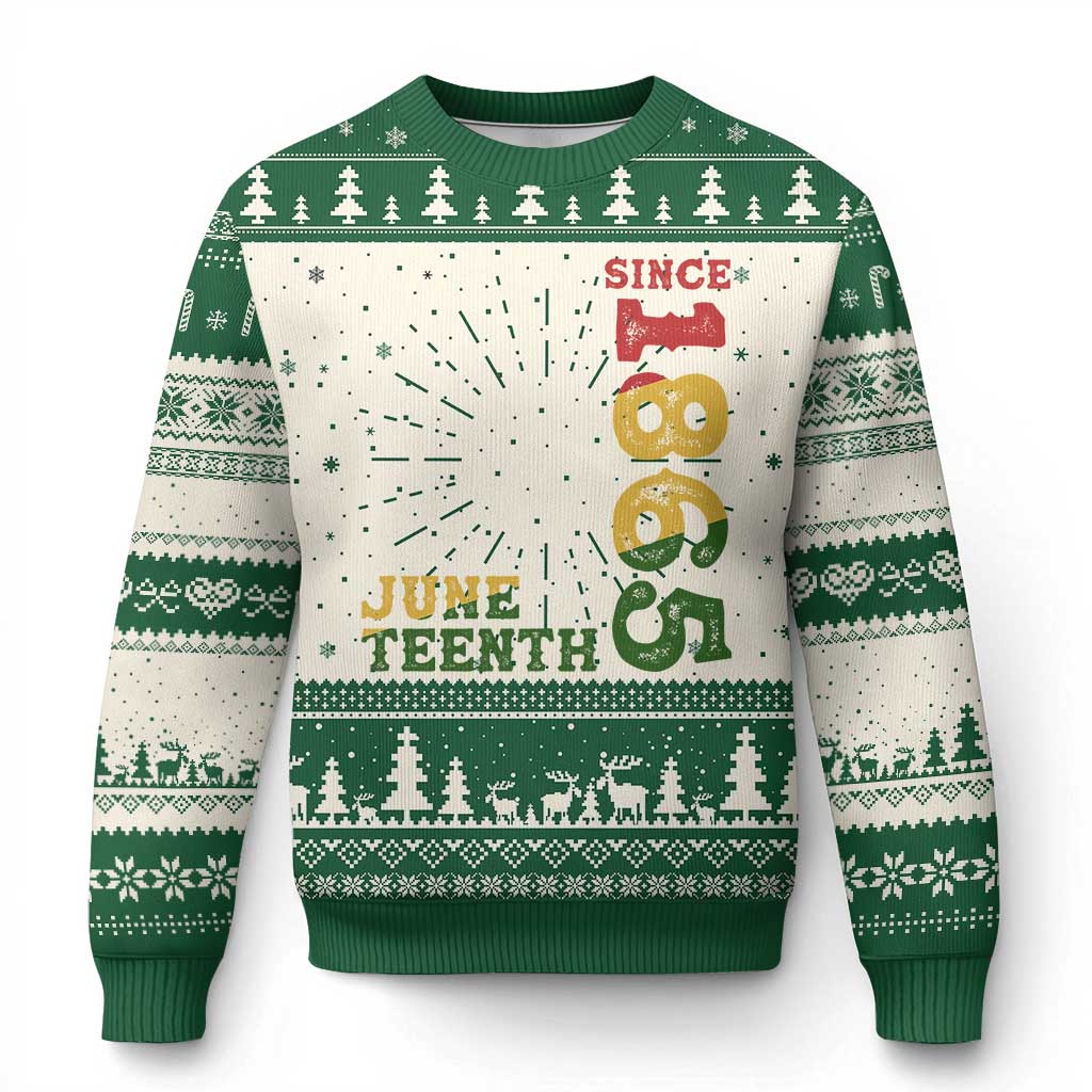 Juneteenth Since 1865 Knit Sweatshirt Freedom Black History Independence Day