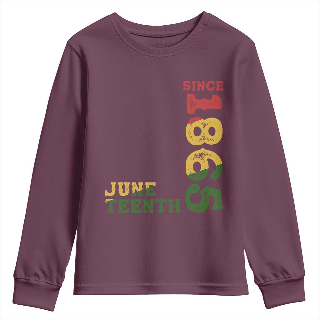 Juneteenth Since 1865 Youth Long Sleeve Shirt Freedom Black History Independence Day