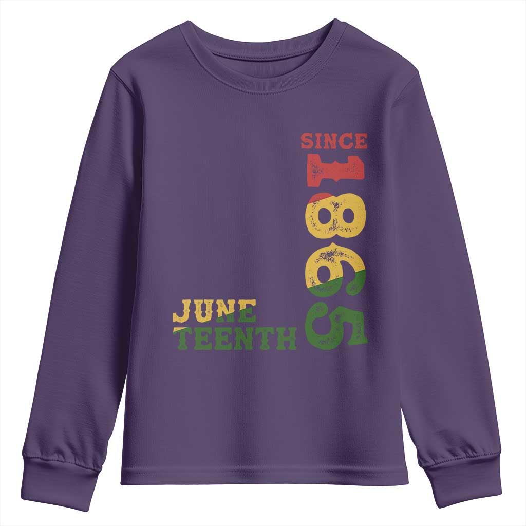 Juneteenth Since 1865 Youth Long Sleeve Shirt Freedom Black History Independence Day