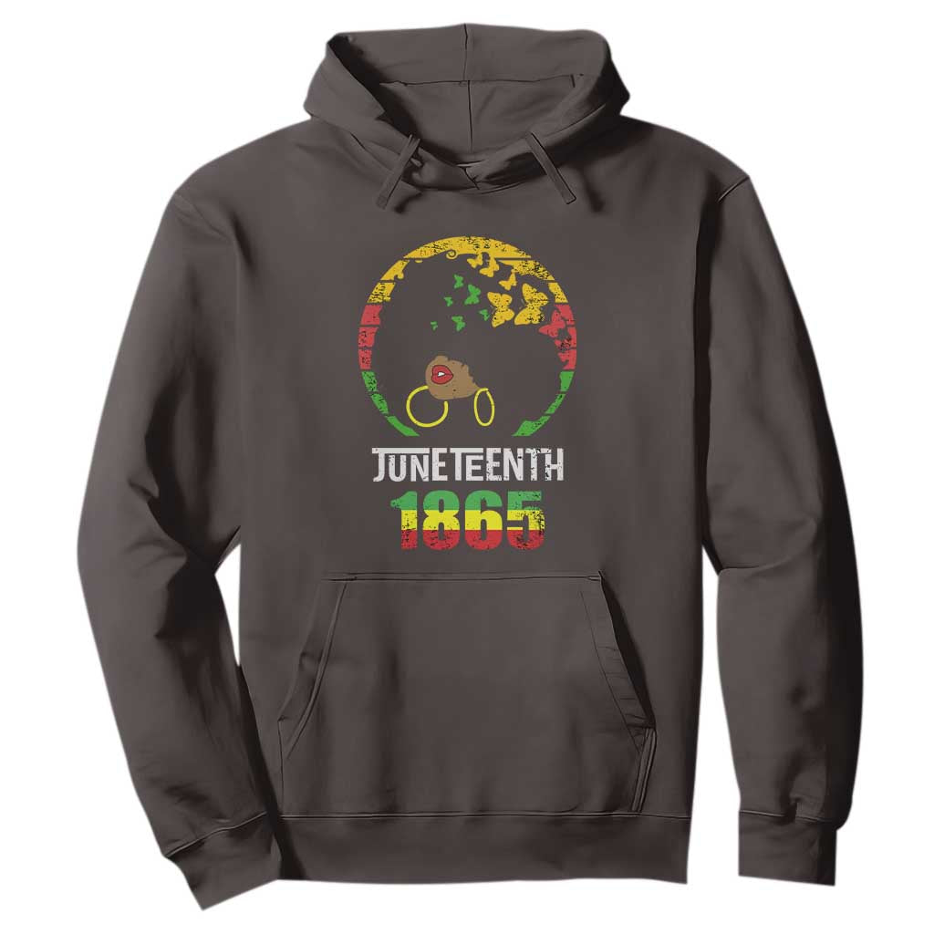 Juneteenth 1865 Hoodie Retro Black Woman Pride