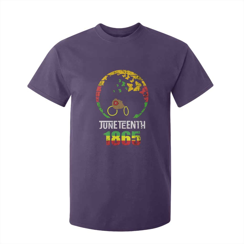 Juneteenth 1865 T Shirt For Kid Retro Black Woman Pride