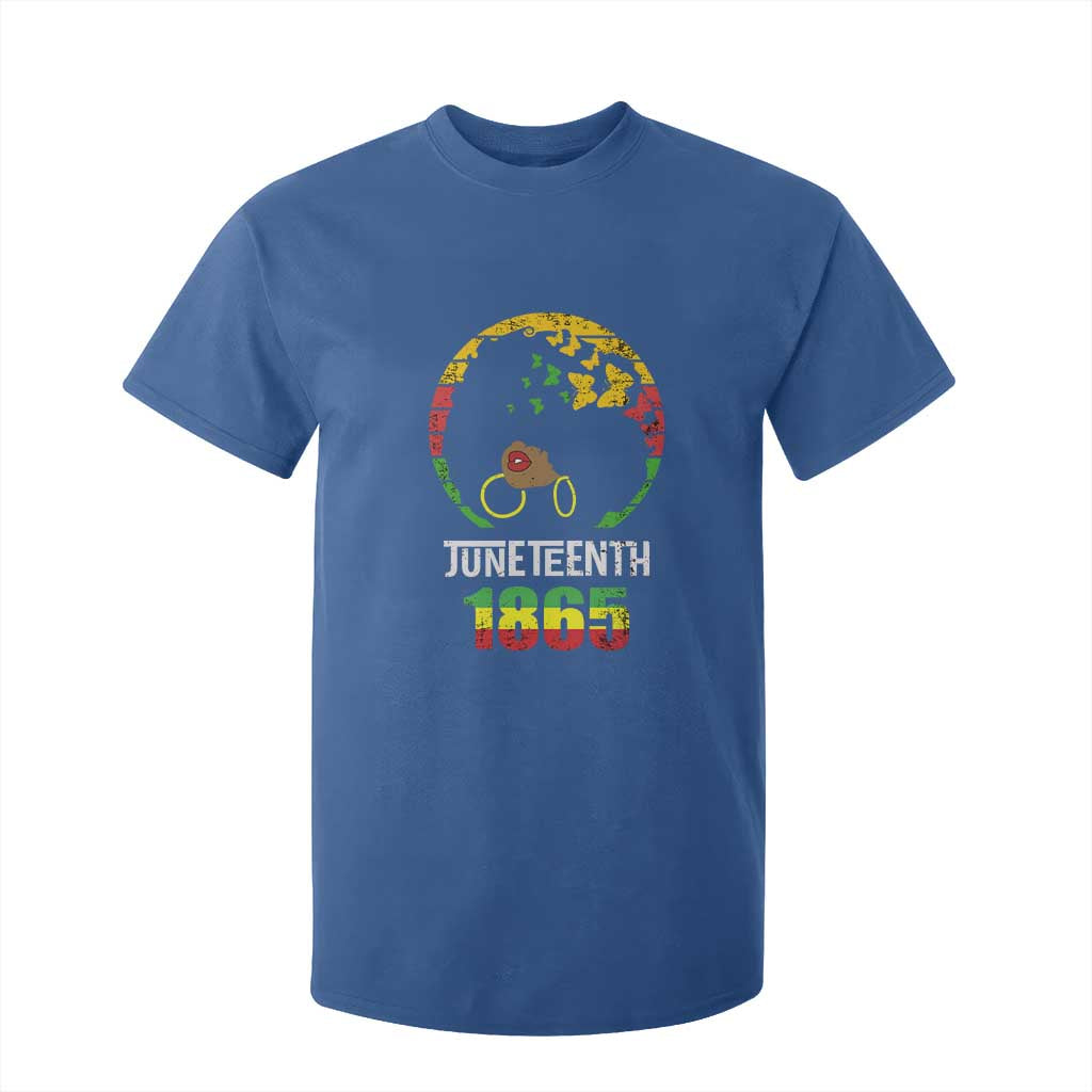Juneteenth 1865 T Shirt For Kid Retro Black Woman Pride