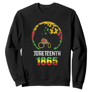 Juneteenth 1865 Sweatshirt Retro Black Woman Pride