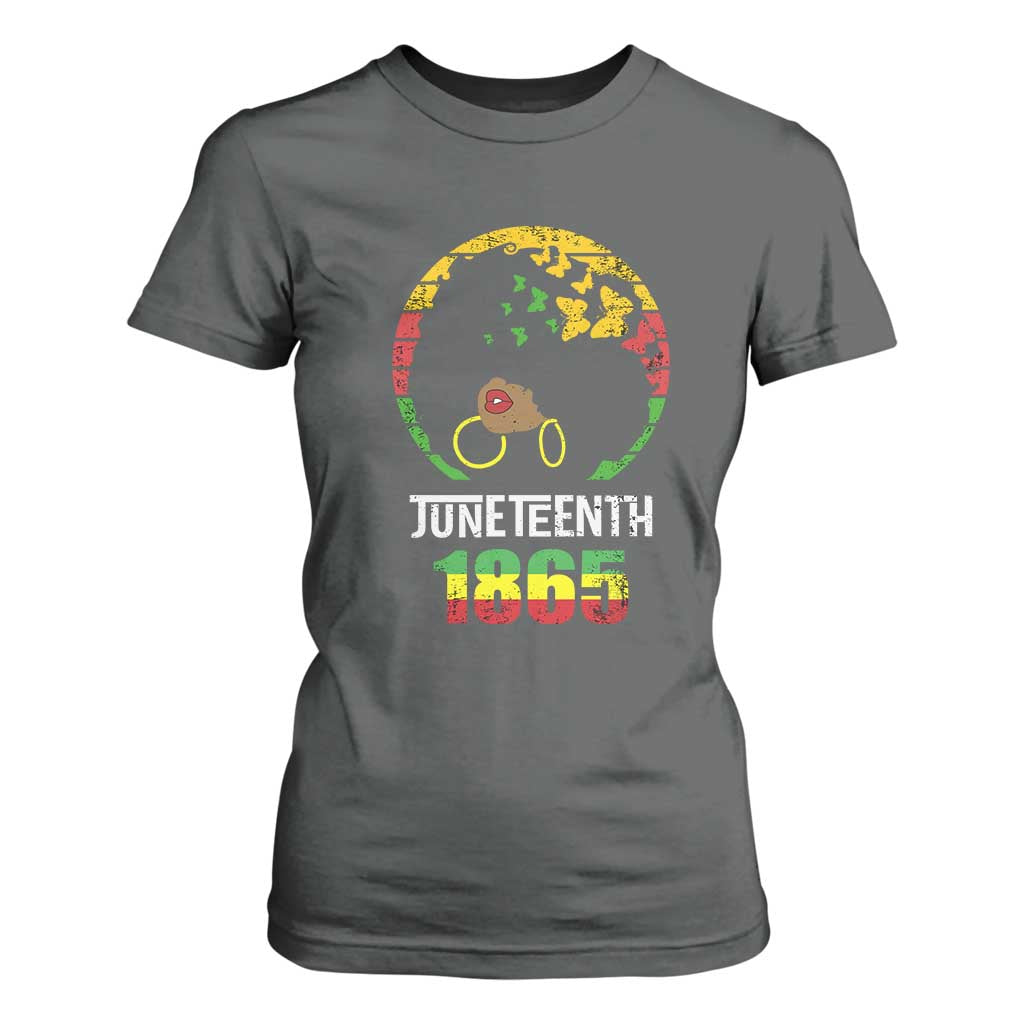 Juneteenth 1865 T Shirt For Women Retro Black Woman Pride