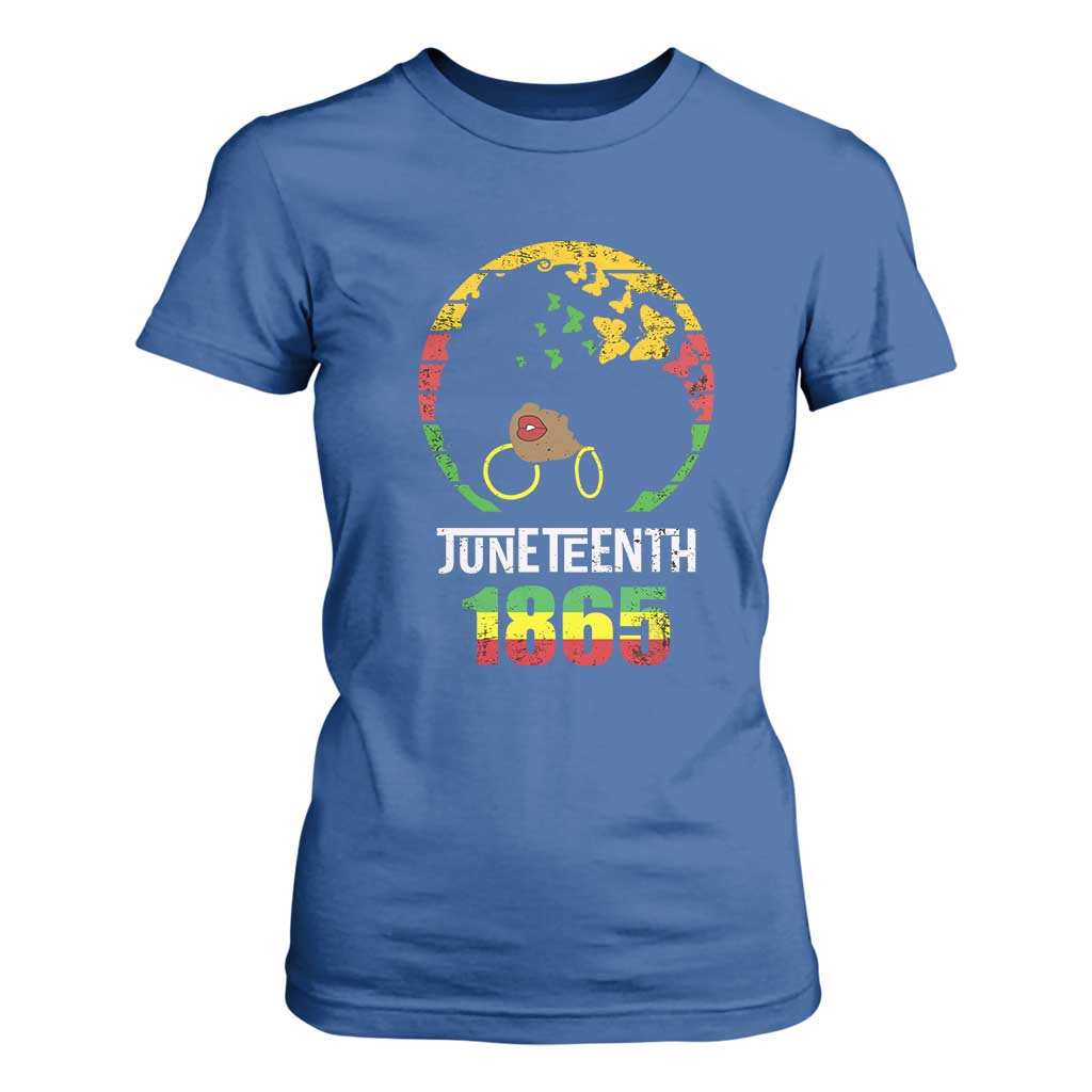 Juneteenth 1865 T Shirt For Women Retro Black Woman Pride