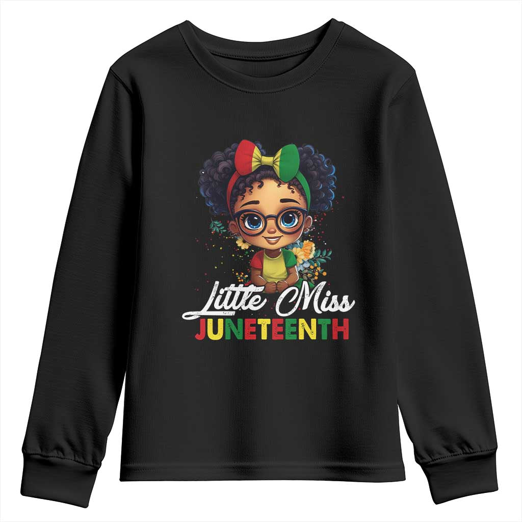 Little Miss Juneteenth Youth Long Sleeve Shirt Since 1865 Black History