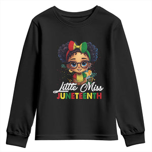 Little Miss Juneteenth Youth Long Sleeve Shirt Since 1865 Black History