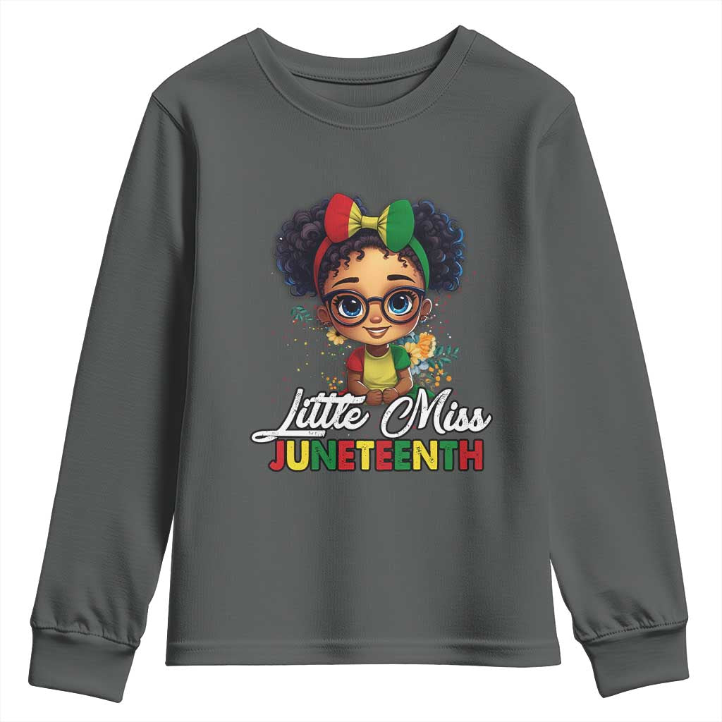 Little Miss Juneteenth Youth Long Sleeve Shirt Since 1865 Black History