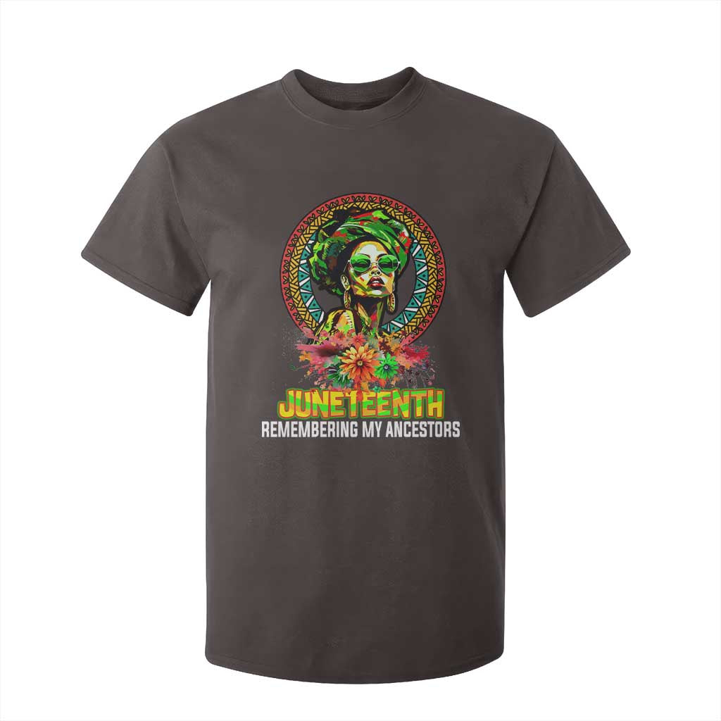 Juneteenth 1865 T Shirt For Kid Remembering Ancestors African American Woman