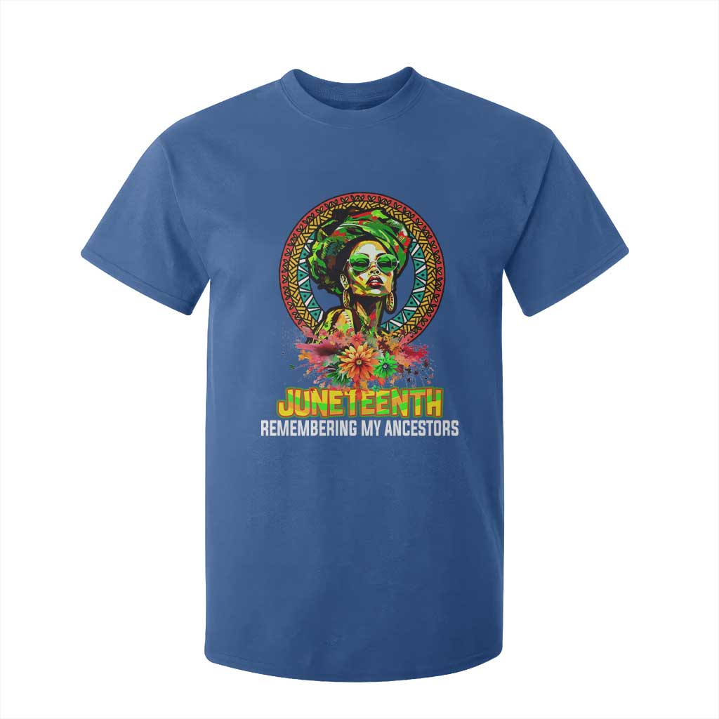 Juneteenth 1865 T Shirt For Kid Remembering Ancestors African American Woman