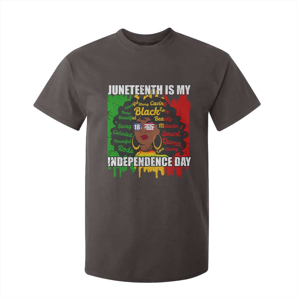 Juneteenth Is My Independence Day T Shirt For Kid Since 1865 African American Woman