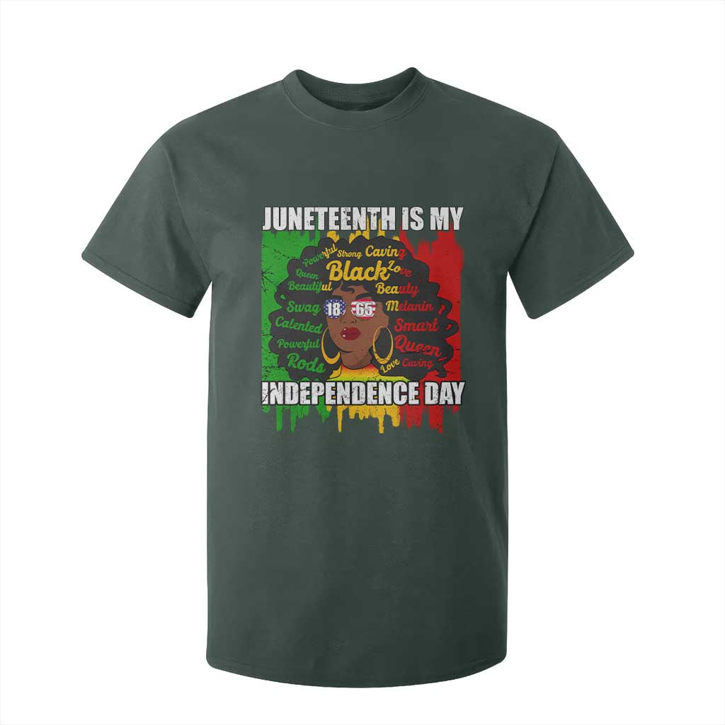 Juneteenth Is My Independence Day T Shirt For Kid Since 1865 African American Woman