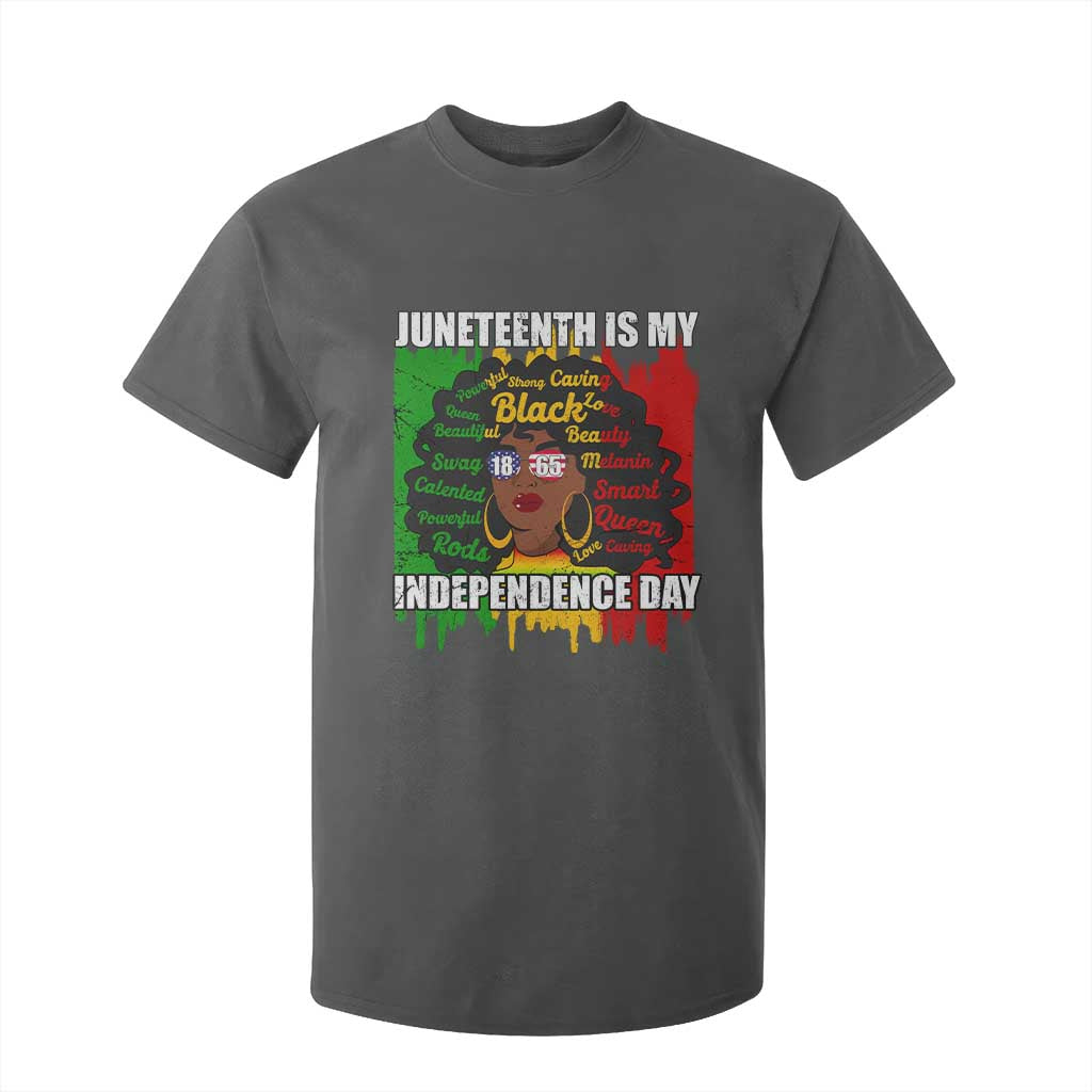 Juneteenth Is My Independence Day T Shirt For Kid Since 1865 African American Woman